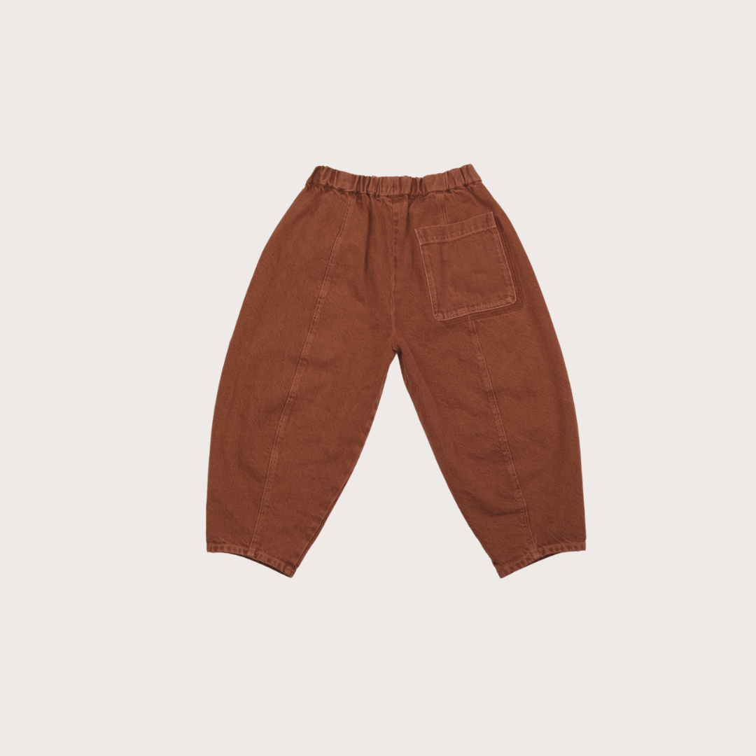 Manu Denim Overdye Balloon Trousers (Coral)